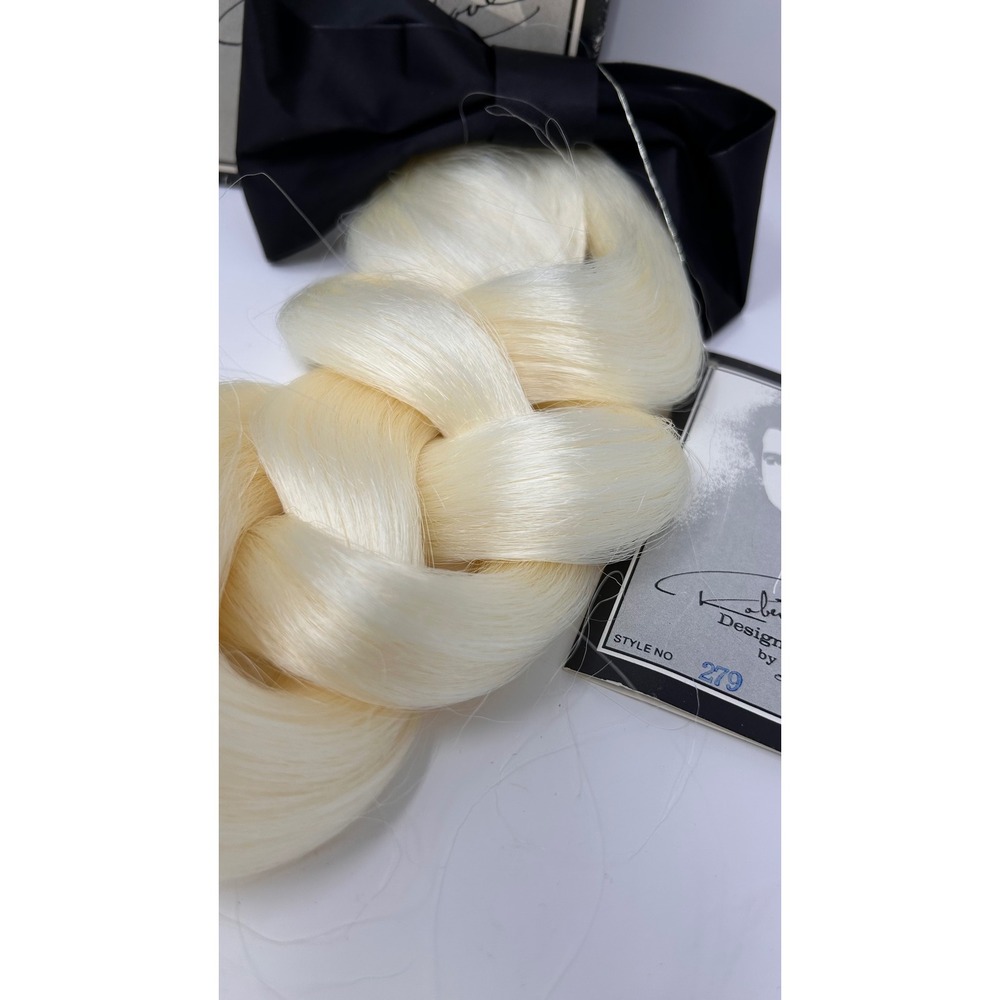 Vintage 1984 Look of Love Robert Love Braided Blonde Hairpiece Bow NWT in Box - Picture 2 of 11